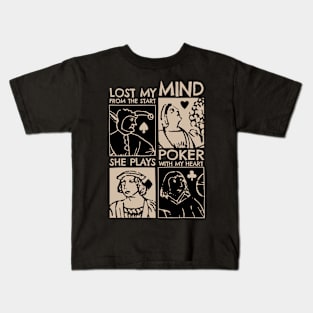Vintage Character of Standard Playing Cards Kids T-Shirt